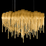 Люстра подвесная с металлическими цепочками и изогнутыми металлическими дугами 72 см Atlantis Chain варинант исполнения - 17 | Loft Concept в Москве