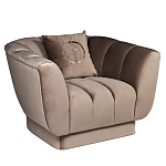 Дизайнерское кресло мягкое из серого велюра Serenity варинант исполнения - 1 | Loft Concept в Москве