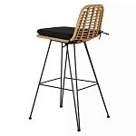 Стул барный с ротанговым плетением Half Bar Chair with Wicker без подлокотников варинант исполнения - 1 | Loft Concept в Москве