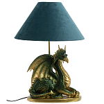 Настольная лампа с абажуром Дракон Green Dragon Синий абажур варинант исполнения - 3 | Loft Concept в Москве