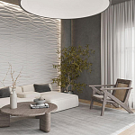 Гипсовая 3D панель с принтографией PM-01 варинант исполнения - 2 | Loft Concept в Москве