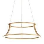 Люстра золотого цвета с 2-мя светодиодными кольцами Eurofase варинант исполнения - 1 | Loft Concept в Москве