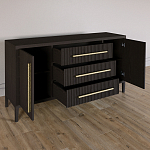 Буфет Primo с тремя ящиками и двумя фасадами Темный орех варинант исполнения - 5 | Loft Concept в Москве