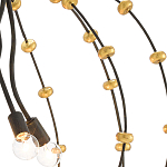 Люстра в форме шара с золотыми элементами на чёрном каркасе Arced Lines варинант исполнения - 1 | Loft Concept в Москве