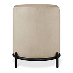 Банкетка овальная бежевый велюр на 4-х металлических ножках черного цвета SANJAY варинант исполнения - 3 | Loft Concept в Москве