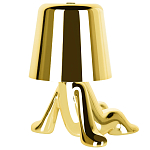 Настольная лампа фигурная золотого цвета с гладким абажуром Высота 17 см Sophia варинант исполнения - 6 | Loft Concept в Москве