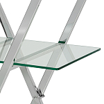 Стеллаж со стеклянными полками на стальном каркасе X-ray варинант исполнения - 4 | Loft Concept в Москве