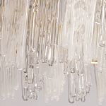 Люстра круглая с прозрачными стержнями разной длины Textured Glass Chandelier варинант исполнения - 8 | Loft Concept в Москве