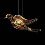 Подвесной светильник с прозрачной стеклянной птичкой Serip Voa варинант исполнения - 7 | Loft Concept в Москве