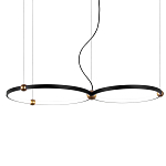 Люстра подвесная светодиодная черный металл Ring Horizontal варинант исполнения - 8 | Loft Concept в Москве