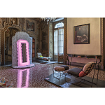 Дизайнерское разноцветное кресло на металлическом каркасе с подставкой для ног Poltronova Plasma Armchair варинант исполнения - 15 | Loft Concept в Москве