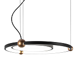 Люстра подвесная светодиодная черный металл Ring Horizontal варинант исполнения - 1 | Loft Concept в Москве