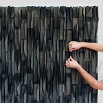 Современное Объемное Панно на стену Horizontal rhythmic waves варинант исполнения - 2 | Loft Concept в Москве