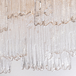 Люстра подвесная прямоугольная из рифленого стекла Fluted Glass Chandelier варинант исполнения - 1 | Loft Concept в Москве