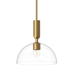 Подвесной светильник с прозрачным полусферическим стеклянным плафоном Alora Mood 