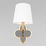 Бра с белым текстильным абажуром и фигурным основанием с зеркальной вставкой Vitorino варинант исполнения - 5 | Loft Concept в Москве