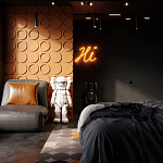 Гипсовая 3D панель с принтографией PM-105 варинант исполнения - 1 | Loft Concept в Москве