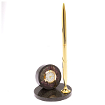 Часы настольные с ручкой из натурального камня Stone Clock варинант исполнения - 13 | Loft Concept в Москве