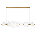 Подвесной светильник линейный с прозрачными стеклянными шарами разного диаметра Eurofase варинант исполнения - 11 | Loft Concept в Москве