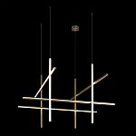 Люстра с 8-ю пересекающимися цилиндрическими плафонами на тонких тросах Trumpet tube варинант исполнения - 7 | Loft Concept в Москве