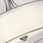 Люстра подвесная с двойным круглым плафоном из органзы и матового стекла Kichler варинант исполнения - 3 | Loft Concept в Москве