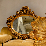 Зеркало настенное золотое с ажурным резным орнаментом Classic Ornament Mirror варинант исполнения - 3 | Loft Concept в Москве