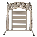 Стул серо-бежевый с декоративным плетением на спинке и подлокотниках Chair Weave варинант исполнения - 7 | Loft Concept в Москве