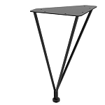 Стол журнальный c коричневой круглой столешницей на четырех черных ножках Charm Coffee Table варинант исполнения - 3 | Loft Concept в Москве