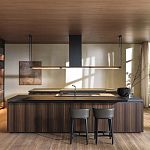 Кухонный гарнитур из массива дерева и камня HI-LINE 6 FRAME DOOR Dada Engenereed Kitchen варинант исполнения - 1 | Loft Concept в Москве