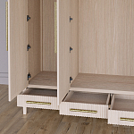 Большой Шкаф Primo Светлый дуб с 3 дверьми и 3 выдвижными ящиками варинант исполнения - 4 | Loft Concept в Москве