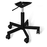 Стул с мягкой бирюзовой обивкой из велюра и подъемно-поворотным механизмом на черных колесиках Harper Turquoise варинант исполнения - 3 | Loft Concept в Москве