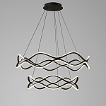Люстра подвесная с волнообразным черным каркасом Black Tsunami варинант исполнения - 2 | Loft Concept в Москве