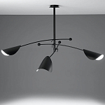 Потолочный светильник с подвижными плафонами Aracea Black Ceiling Lamp варинант исполнения - 2 | Loft Concept в Москве