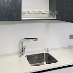 Угловой кухонный гарнитур Жемчужный белый Серый Clarke Kitchen Set White Grey варинант исполнения - 7 | Loft Concept в Москве