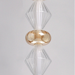 Подвесной светильник с вертикальной композицией из прозрачных и янтарных стеклянных шаров и ромбов Gabriel Scott Luna варинант исполнения - 14 | Loft Concept в Москве