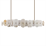 Подвесной светильник с фигурными элементами из белого алебастра Cryptocrystalline Stone варинант исполнения - 7 | Loft Concept в Москве