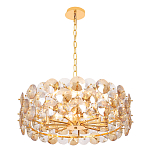 Люстра круглая золотого цвета с круглыми хрустальным элементами Solyria варинант исполнения - 4 | Loft Concept в Москве