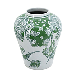 Ваза с зелеными цветочными и птичьими мотивами Vase Inspired by Nature варинант исполнения - 2 | Loft Concept в Москве