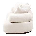 Трехместный диван с обивкой букле молочного цвета Leonois Boucle Sofa варинант исполнения - 3 | Loft Concept в Москве