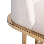 Стул обеденный велюровый кремовый с золотым каркасом Nobility варинант исполнения - 1 | Loft Concept в Москве