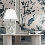 Настольная лампа цилиндрическая с цветочной росписью Lamp Flower Painting варинант исполнения - 6 | Loft Concept в Москве