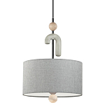 Люстра с серым тканевым плафоном Flourish варинант исполнения - 1 | Loft Concept в Москве