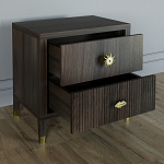 Тумба прикроватная с двумя ящиками Elsa Dreams Walnut варинант исполнения - 2 | Loft Concept в Москве