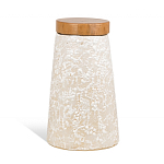 Керамический столик с деревянной столешницей "Пешка" варинант исполнения - 6 | Loft Concept в Москве