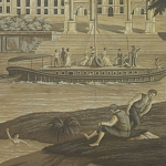 Обои ручная роспись Monuments of Paris Eau Forte on antique scenic Xuan paper варинант исполнения - 1 | Loft Concept в Москве