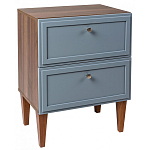 Тумба прикроватная серая из массива бука с 2-мя ящиками Wenge Light варинант исполнения - 1 | Loft Concept в Москве