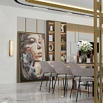 Бра в металлическом корпусе с рассеивателем из бежевого алебастра Cryptocrystalline Stone варинант исполнения - 2 | Loft Concept в Москве