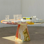 Дизайнерский журнальный стол с цветным орнаментом Unyly варинант исполнения - 2 | Loft Concept в Москве