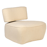 Кресло бежевое без подлокотников с обивкой из ткани букле Space of Freedom варинант исполнения - 1 | Loft Concept в Москве