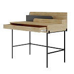 Стол письменный с выдвижным ящиком цвета древесины LEILA WORKING TABLE OAK ANTHRACITE варинант исполнения - 1 | Loft Concept в Москве